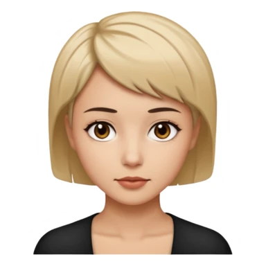 female very short hair  sticker