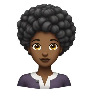 Black women with a puff sticker
