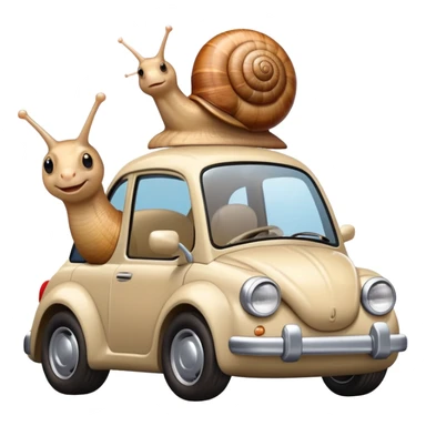 Snail in car sticker