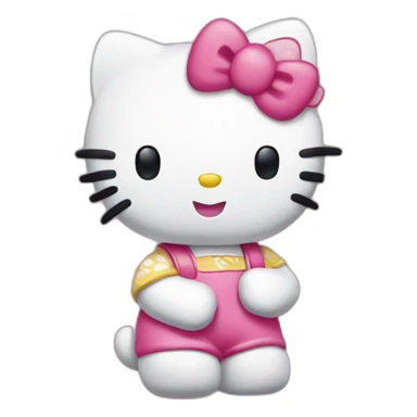 Hello kitty cute pose sticker