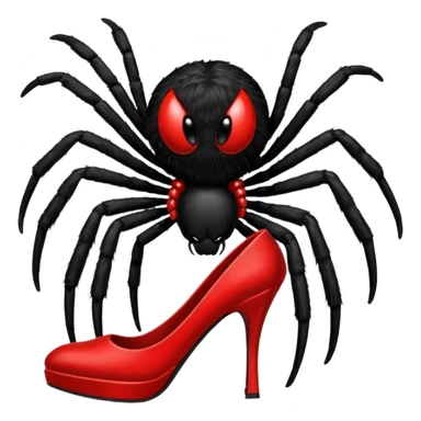 Spider with red high heels sticker