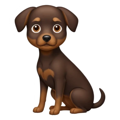 Dark brown dog
 sticker