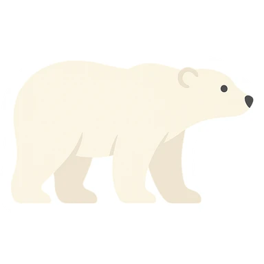Polar bear sticker