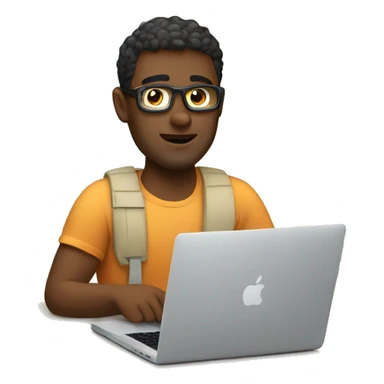 developer working on a macbook on vacation sticker