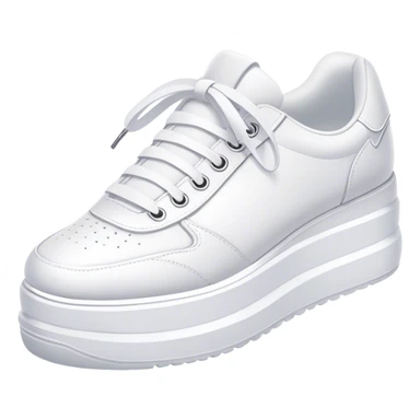 All White sneaker platform shoes sticker