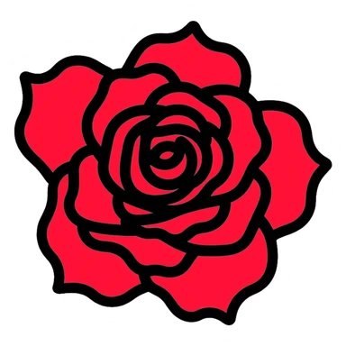 UK Labour Party red rose logo sticker