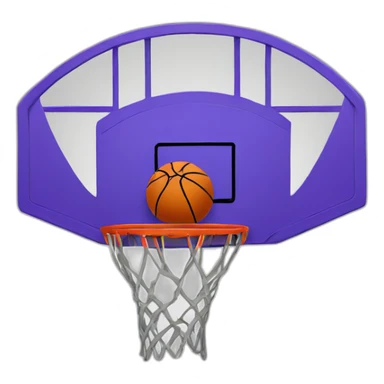 Basketball in a hoop sticker