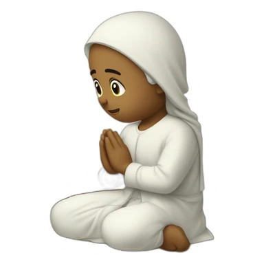 Kan y’a West praying Islamic prayer sticker