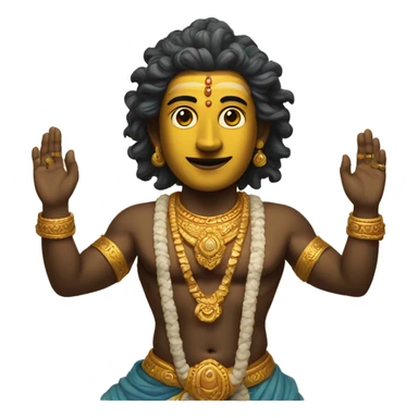 vishnu standing has four hands and two legs in between sea  sticker