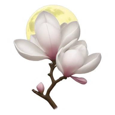 a magnolia under the moon sticker