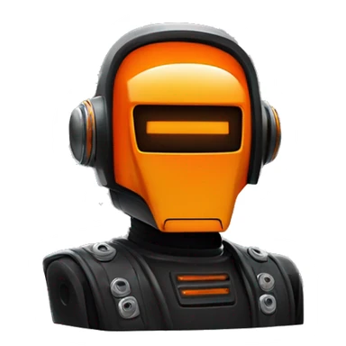LED DaftPunk-style Orange robot talk box sticker