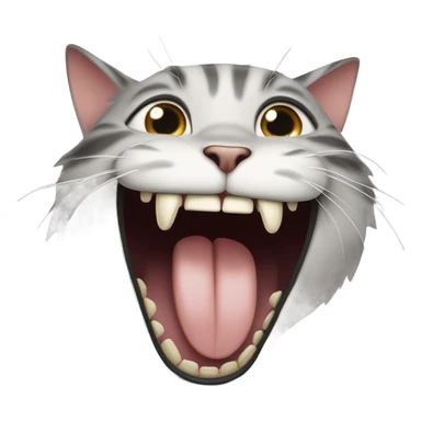 cat bites a person sticker