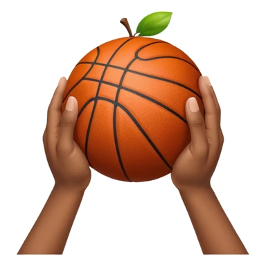 A 3D Apple-style emoji showing two human hands making a basketball “time-out” gesture — one hand held vertically and the other horizontally forming a “T” shape. Only hands visible, cheerful and clear design, white background, soft shadows, realistic skin tone and glossy Apple emoji finish sticker