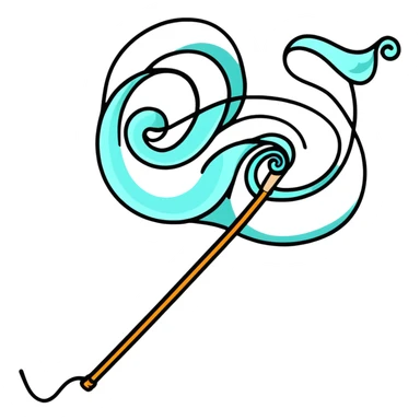 Wand with magic swirling around sticker