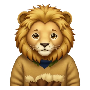 lion wearing  jumper sticker