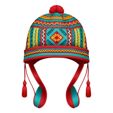 peruvian coya hat with earflaps sticker