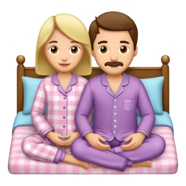 Pareja con pijamas sticker