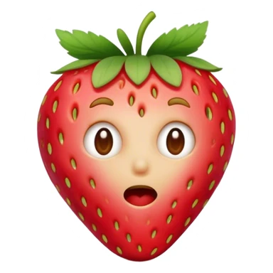 a strawberry saying oops sticker