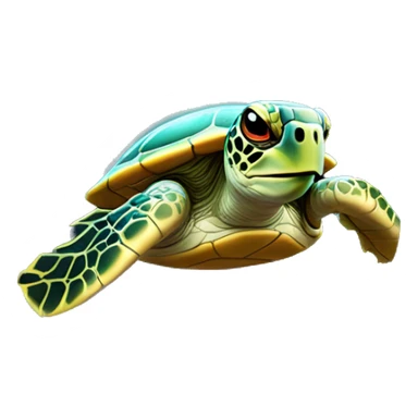 Tortuga en una nave espacial sticker