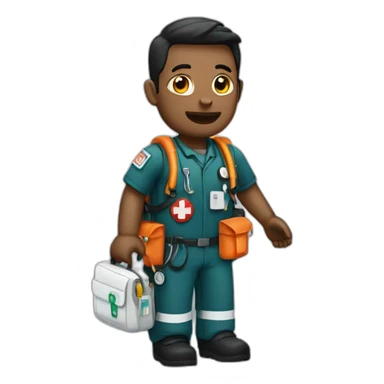 paramedic with a medic bag sticker