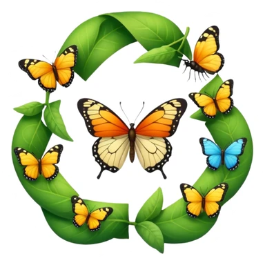 butterfly life cycle  sticker