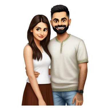 Virat Kohli and Anushka Sharma cute couple sticker