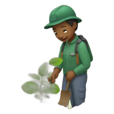 nature activist planting sticker