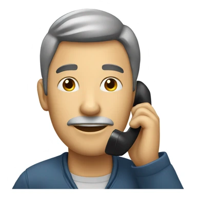 man calling on phone sticker