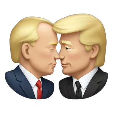 trump-and-putin-kissing,-lgbtq+ friendly, positivity, inclusiveness sticker