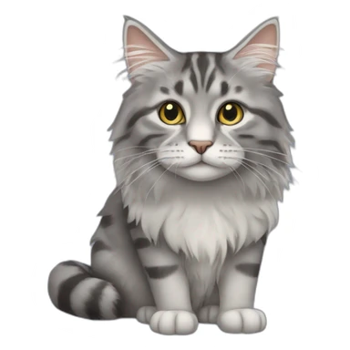 norwegian-forest-cat-blue-tabby sticker