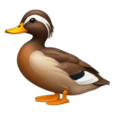 brown wild duck sticker