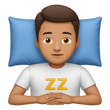 nap time laying down man with z emoji add shirt sticker