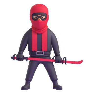 robber in a red ski mask sticker
