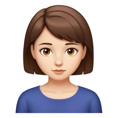 Girl with short hair color brown  sticker