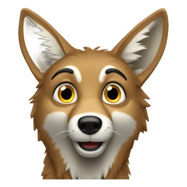 Surprised coyote sticker