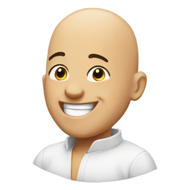 bald boys sharing a laugh sticker