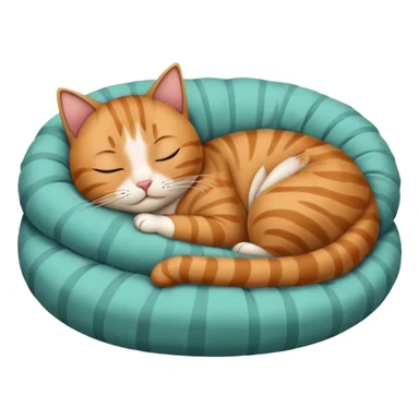 Cat going to bed sticker