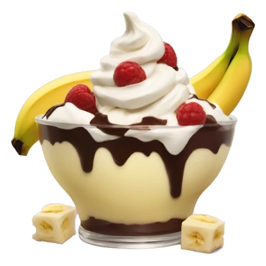 banana split sundae  sticker