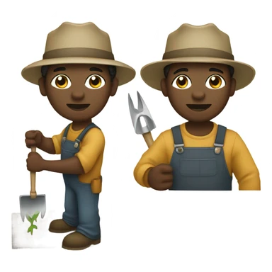Black person working in the field ￼ sticker