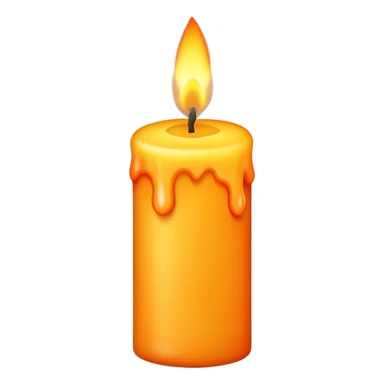 lit candle with flame sticker