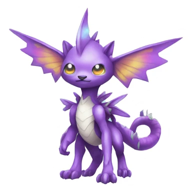 cute cool edgy ethereal magical alien Digimon-Fakemon-animal full body sticker