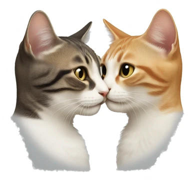Two cats kissing  sticker