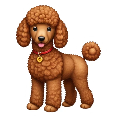 Red standard poodle teddy bear cut sticker