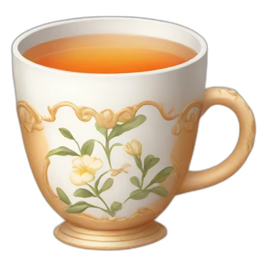 aesthetic cup of tea sticker