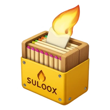 matches in matchbox sticker