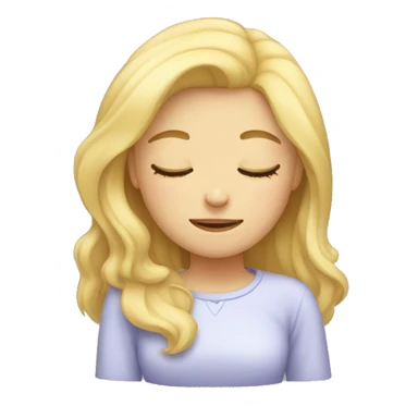 Blonde girl sleeping sticker