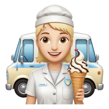 ice cream truck server sticker