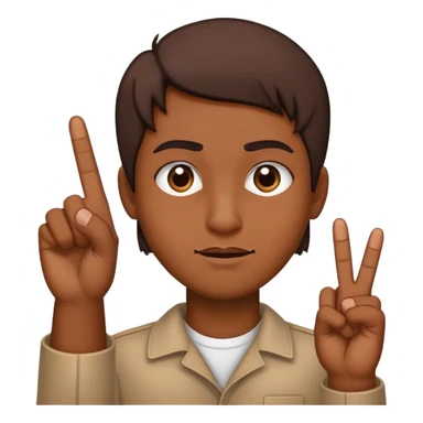 Two Middle finger with straight face  sticker