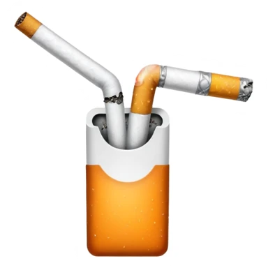 White background, cigarette sticker