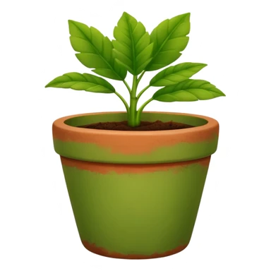 flowerpot with plant sticker